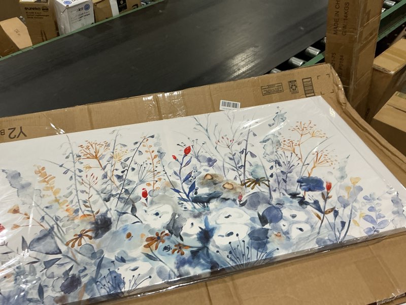 Condition photo showing New/Like New for yearainn watercolor botanical floral canvas art, 48"l x 24"w, for living room, bedroom, office, wall decor 48"l x 24"w watercolor botanical floral