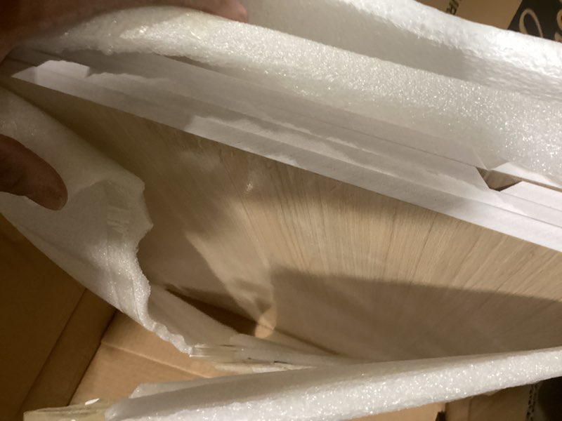 Condition photo showing Good Condition for Wire Shelf Covers 4Pcs, 24x16x3 in, Faux Wood Wire Rack Covers for Pantry, Kitchen, Closet, Moisture-Resistant & Easy-to-Clean Organizer Liners, Original Wood #2 Original Wood 24x16x3 in