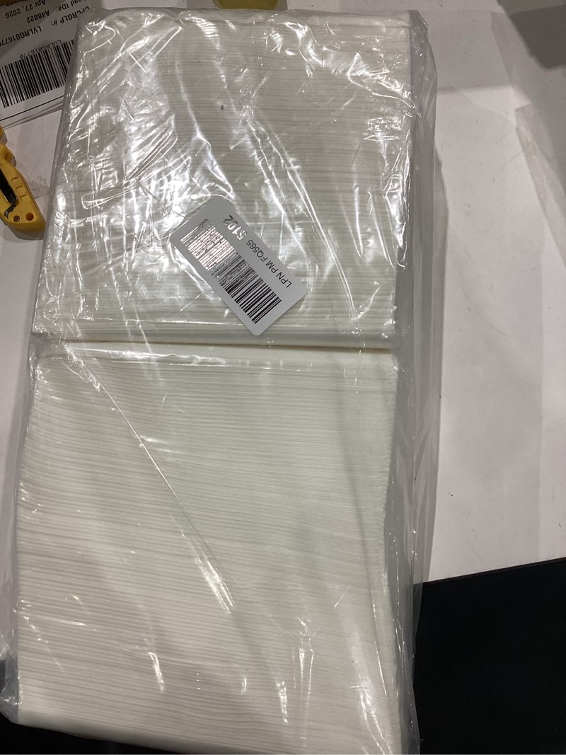 Condition photo showing Good Condition for prestee 200 disposable paper hand towels that feel like linen napkins, 2-ply - guest towels, wedding paper napkins, disposable napkin for guest bathroom, parties, dinners, events (white)? 200 pack - hand towel (linen-feel) white