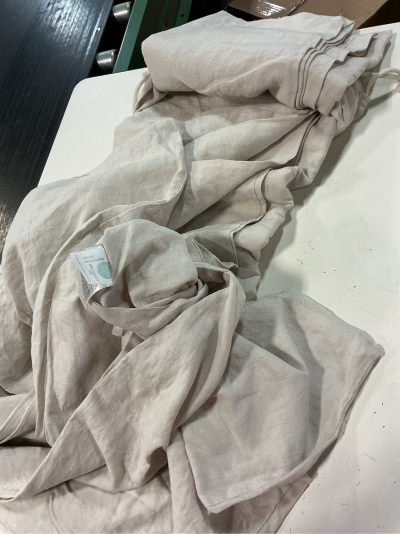 Condition photo showing Good Condition for european linen duvet cover, full/queen, sand