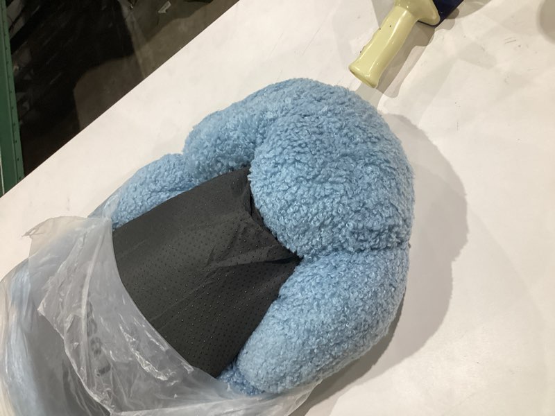 Condition photo showing Good Condition for le sure calming medium dog bed - flower donut round fluffy puppy bed in plush teddy sherpa, non-slip cute flower cat beds for indoor cats, medium pet bed fits up to 45 lbs, machine washable, pink 30" 30.0"l x 30.0"w x 8.0"th amaranth pink