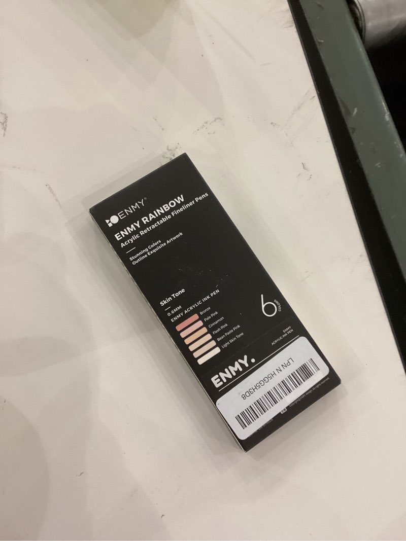 Condition photo showing New/Like New for ENMY Acrylic Fineliner Pen, 6Pcs Aesthetic Colors 0.6mm Fine Point Retractable Markers, Colorful Drawing Pen for Journaling, Outlining, Sketch, Note-Taking, Smooth Art Pens for Adults & Kids skin tone