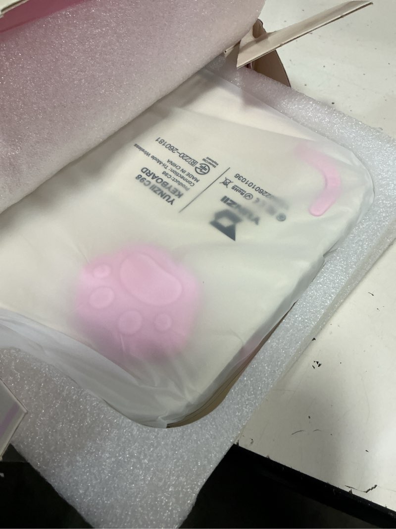 Condition photo showing New/Like New for yunzii c98 wireless mechanical keyboard with number pad,99 key bt5.0/2.4g/usb-c hot swap gasket mount with pbt moa keycaps,custom rgb,cute cake keyboard for win/mac (beige, milk v2 linear switch) beige milk v2 linear switch