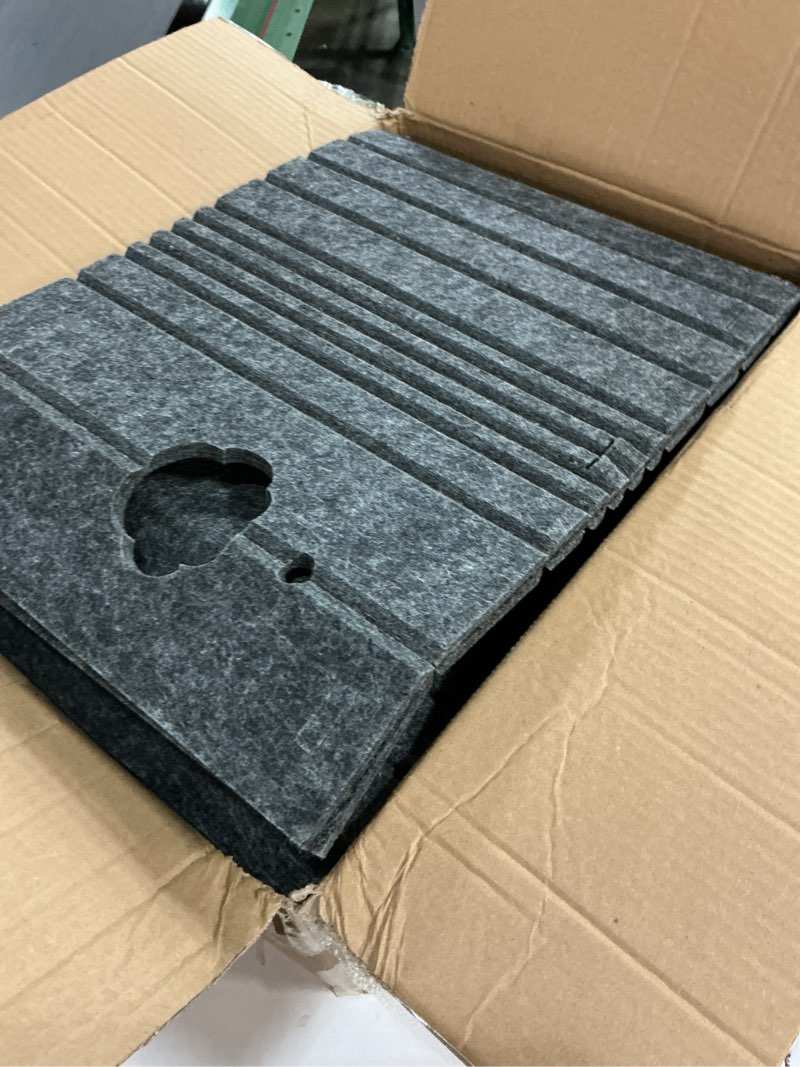 Condition photo showing Good Condition for cat house for indoor cats - 2-story enclosed cat bed cave for multiple & large cats, felt covered pet hideaway tunnel condo house, kitty hut hideout cube, scratch resistant, gray