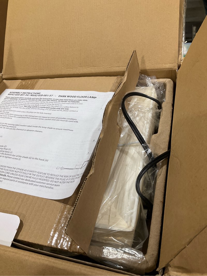Condition photo showing Good Condition for rice paper floor lamp with foot switch & dimmable compatible, 58" japanese standing lamp with solid wood base, soft glow ambient light for living room bedroom, minimalist paper lantern lamp