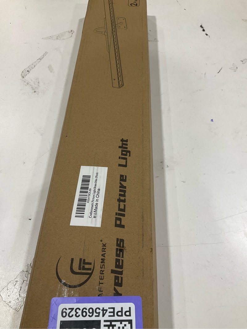 Condition photo showing New/Like New for Craftersmark 2 Pack 24 Inch Wall Lights for Pictures - Brass Cordless Rechargeable Wall Sconces with Dimmable Remote for Above Mirror, Painting & Décor Brass 2Pack - 24 in