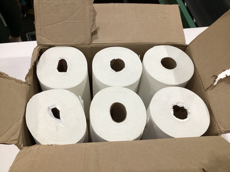 Condition photo showing Good Condition for Georgia Pacific Professional Hardwound Paper Towel Roll  Nonperforated  9 x 400ft  White  6 Rolls/Carton -GPC26610