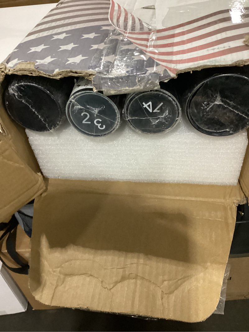 Condition photo showing Good Condition for 25ft heavy duty flag pole – wind-resistant tapered design, 2.7" large bottom tube, aluminum residential flagpole kit with solar light, usa flag, complete set, great gift choice 25ft (with solar light) black