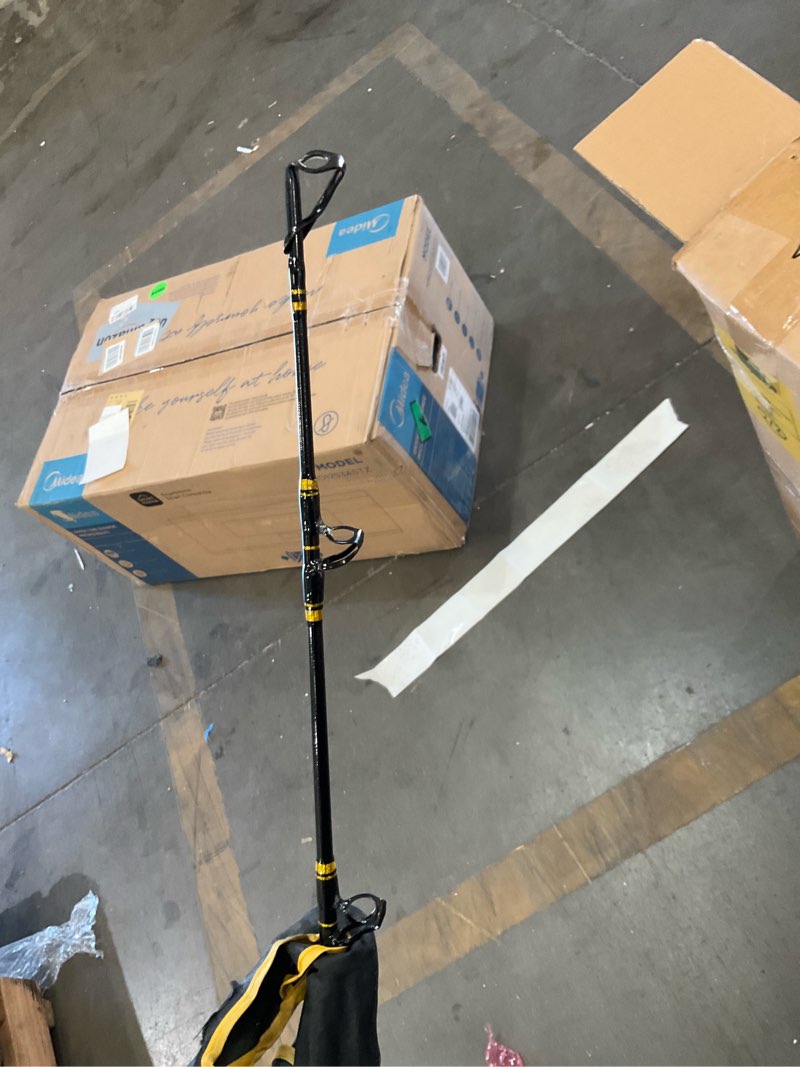 Condition photo showing As Is for fiblink fishing trolling rod 1 piece saltwater offshore big name heavy duty rod (6',50-80lbs)