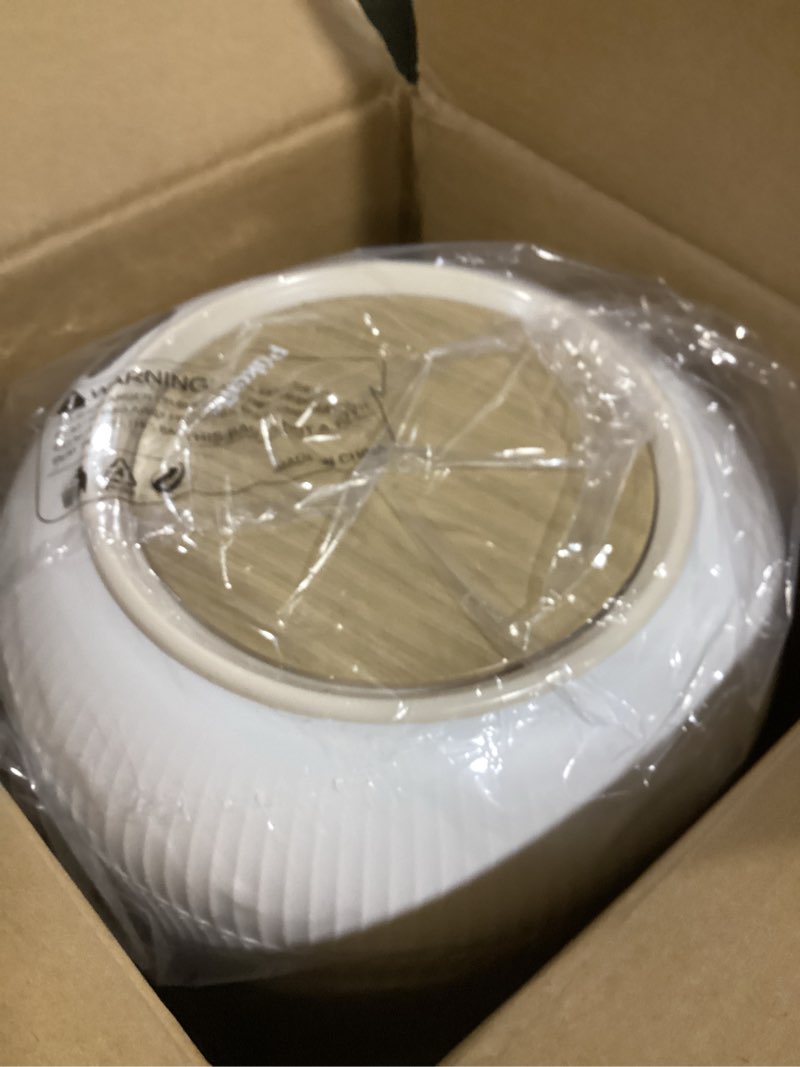 Condition photo showing As Is for Pukomc Smart Sensor Wastebasket, Convenient and Hygienic Easy to Use, Technology Sensor Waterproof Wastebasket Plastic Trash can for Kitchen, Bathroom, Bedroom, Living Room, Office and Outdoor 1 Pack white