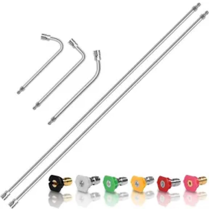 120" pressure washer extension wand,2 pack 60 inch stainless steel power washer wand extension-press