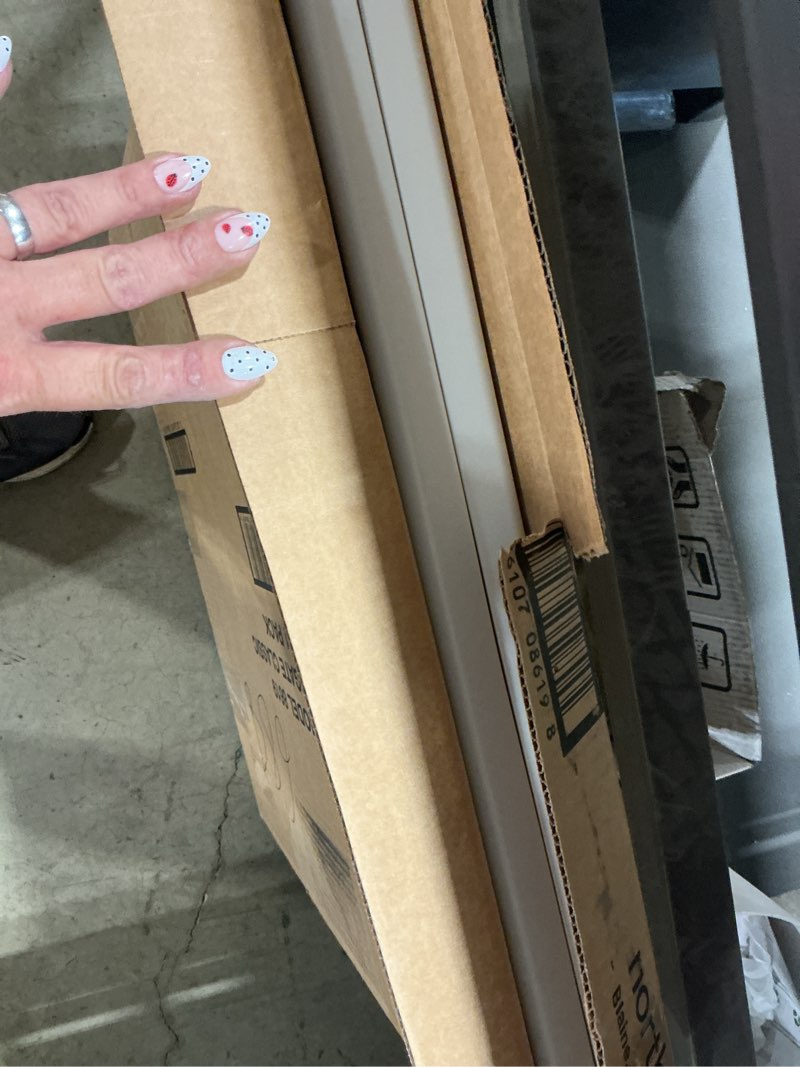 Condition photo showing Good Condition for mypet universal pet gate: 26” - 42” wide dog gate for doorways with pressure fit or swinging door hardware mounting types included: 26" tall; gray