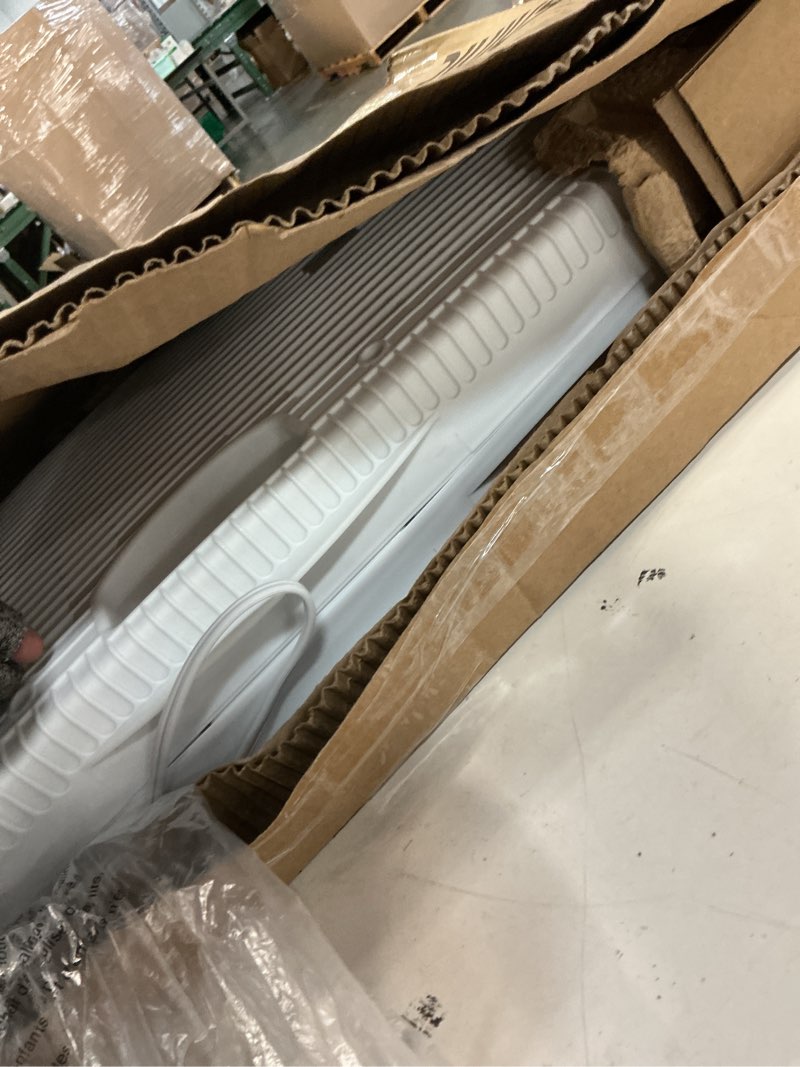 Condition photo showing As Is for shinic window fan with reversible airflow quiet, twin 9" blades, full remote control, 3 functions-3 speeds, bathroom kitchen window exhaust fan, width adjustable (from 23.8" to 37") etl certified window fan with foam seal strip white