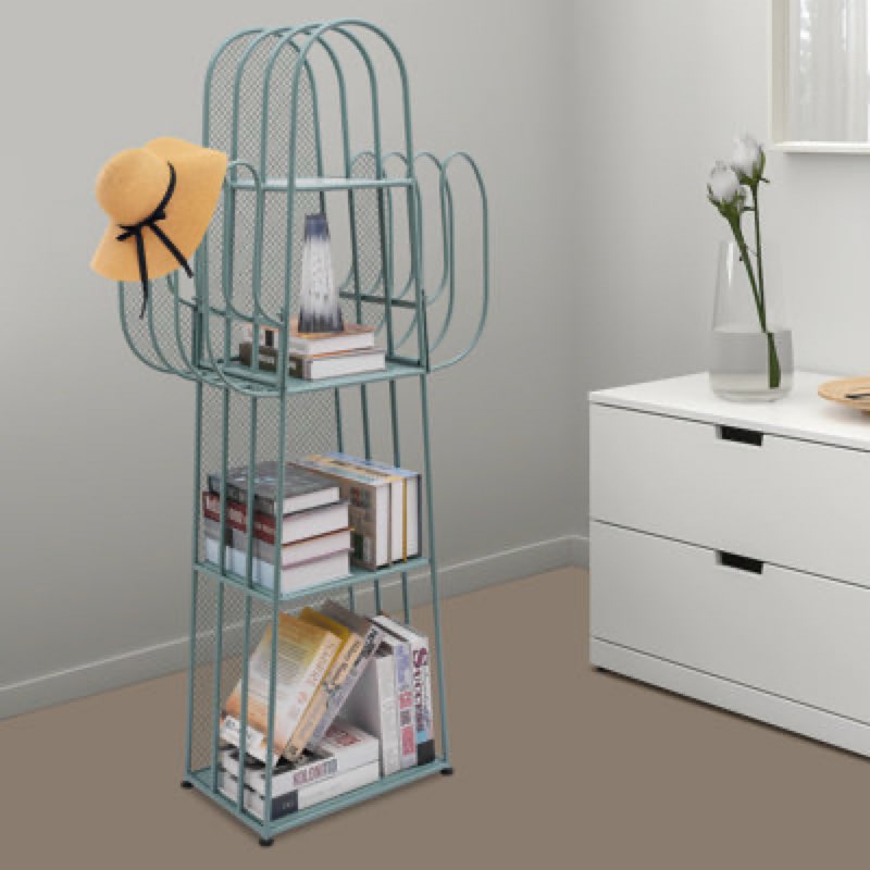 Sukanya 16.6" W 4-Tier Freestanding Metal Bookshelf Storage Organizer Shelving Unit