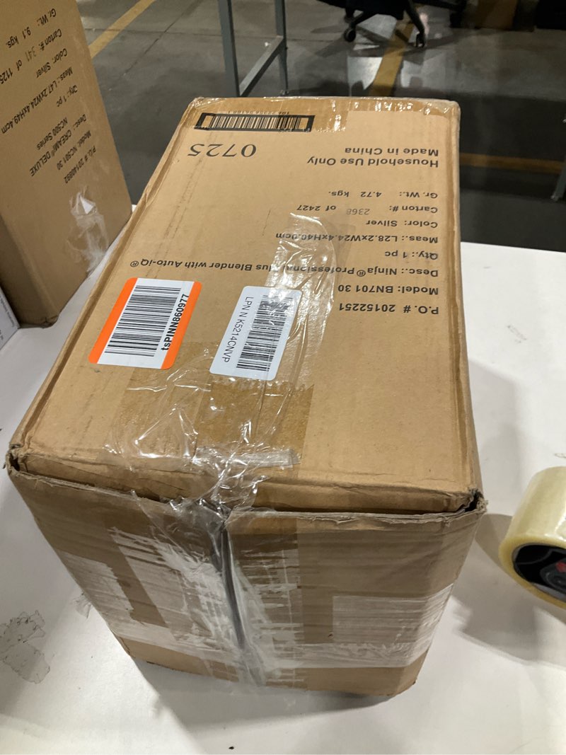 Condition photo showing As Is for Ninja BN701 Professional Plus Blender, 1400 Peak Watts, 3 Functions for Smoothies, Frozen Drinks & Ice Cream with Auto IQ, 72-oz.* Total Crushing Pitcher & Lid, Dark Grey 64 oz. Blender + Total Crushing Pitcher