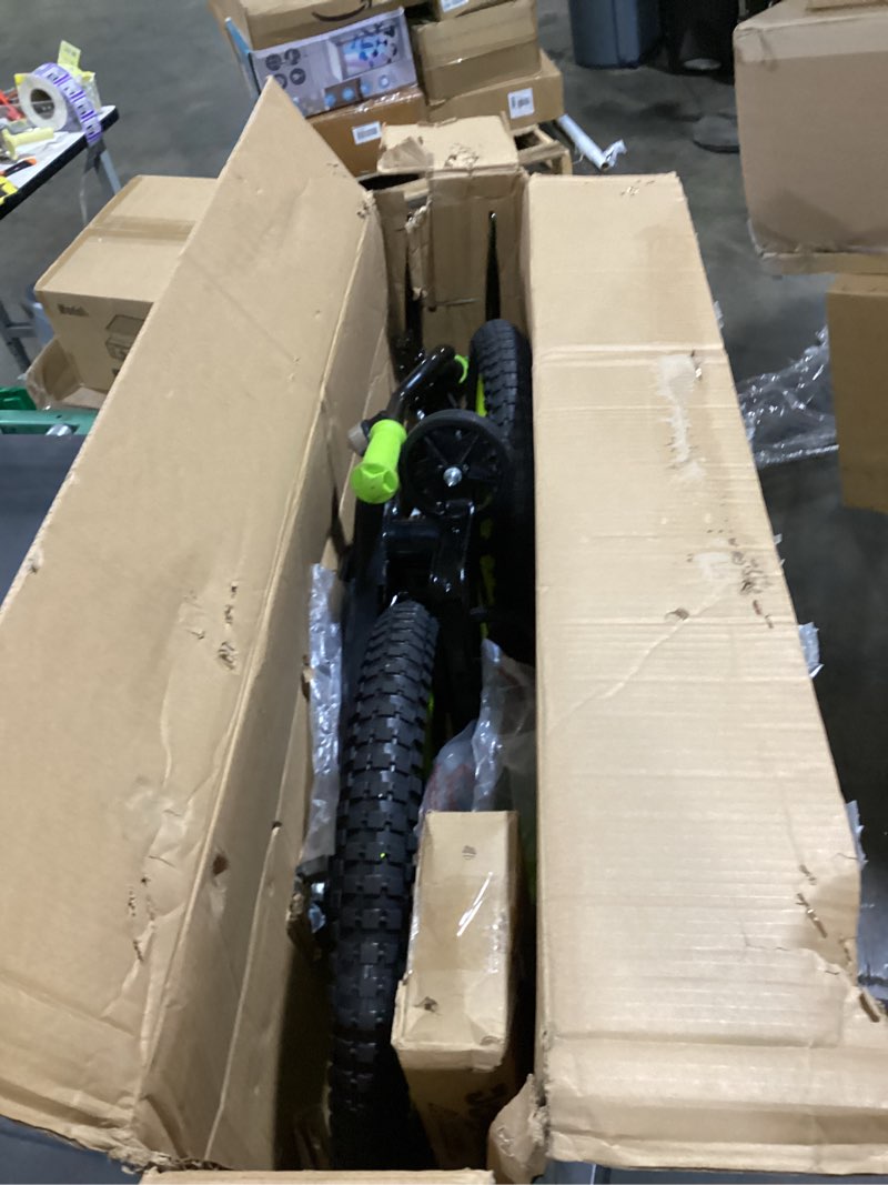 Condition photo showing As Is for joystar neo 20 inch kids bike for ages 6-10 years old boys & girls, 20 inch wheels kids mountain bike with training wheels & handbrake, kids' bicycles, multiple colors black 20 inch with training wheels