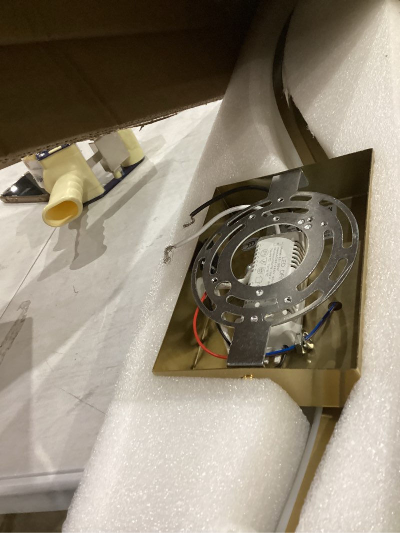 Condition photo showing New/Like New for CANEOE Modern Wall Sconce, 39Inch Gold LED Wall Light Fixtures,6000K Bathroom Vanity Light Fixtures Over Mirror Indoor Bedroom Wall Lamps for Living Room Hallway Sconces Lighting Gold,6000K Hard-wired