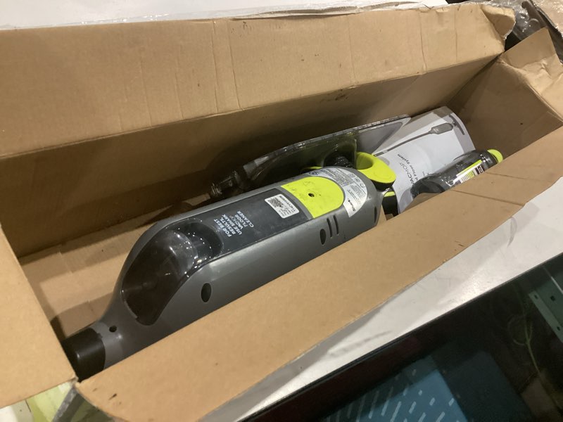 Condition photo showing As Is for shark vacmop cordless hard floor cleaner, vacuum and spray mop, powerful suction, lightweight, led headlights, includes 4 disposable pads, 12oz multi-surface cleaning solution, gray, vm252 gray - 4 pads