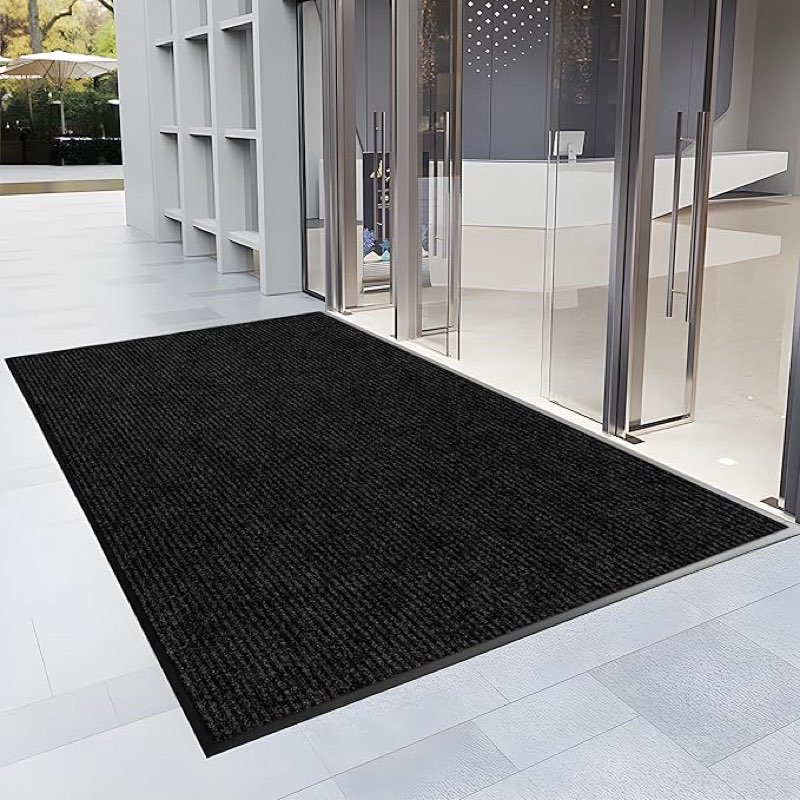 4’ x 6’ Front Door Mat Indoor Outdoor Entrance, Commercial Floor Mat Heavy Duty Dirt Trapper Entrywa