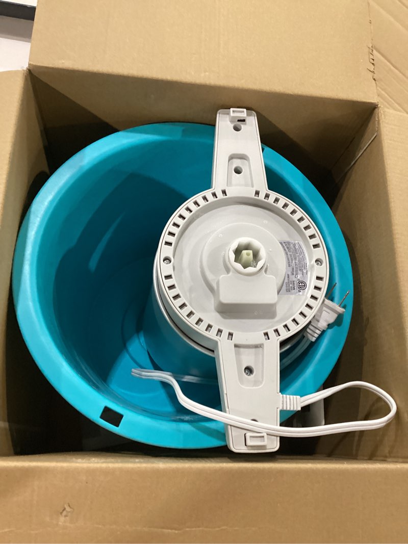 Condition photo showing As Is for nostalgia icmp400blue 4-quart electric ice cream maker with easy carry handle