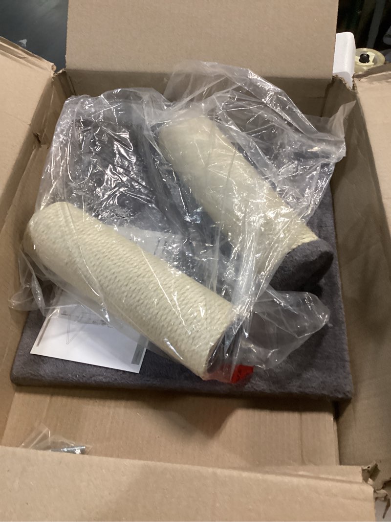 Condition photo showing As Is for TRIXIE Parla Cat Scratching Post 24.25 Inch - Cat Scratcher with Soft Fabric Covering Base and Durable Sisal Rope - in Gray