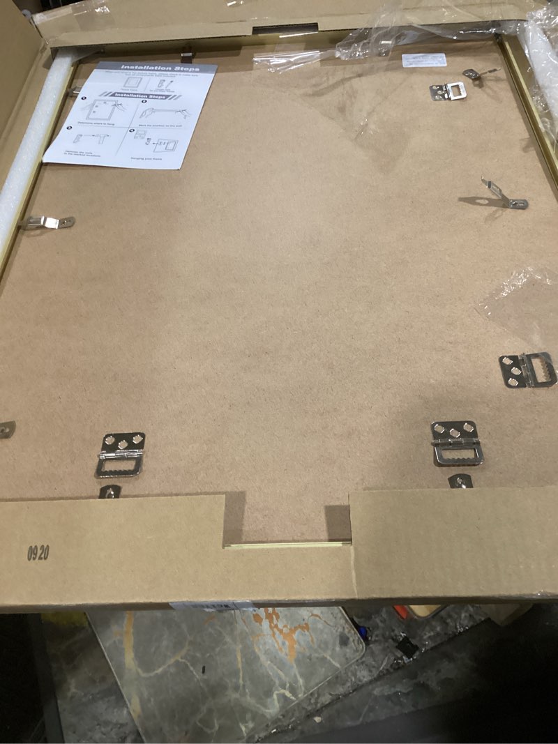 Condition photo showing Good Condition for fun memories 20x26 picture frame, 20 x 26 metal poster frame with mat for 14x22 photo - hd tempered glass - vertical and horizontal display-1 pack - silver silver 20x26 - 1p