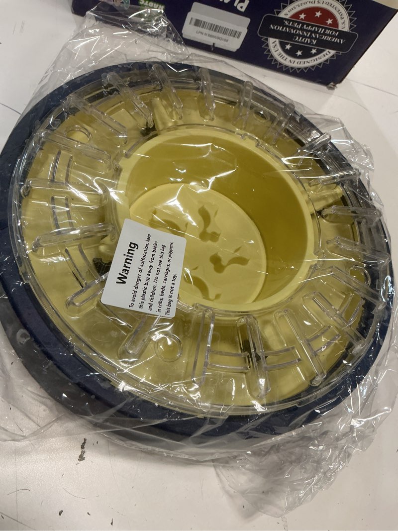 Condition photo showing Good Condition for kadtc large size & capacity spinning dog puzzle feeder, u.s. brand & design,actually slows down eating to 5-60 minutes,anti-gulping mental enrichment for dogs treat & food dispenser toy large yellow blue