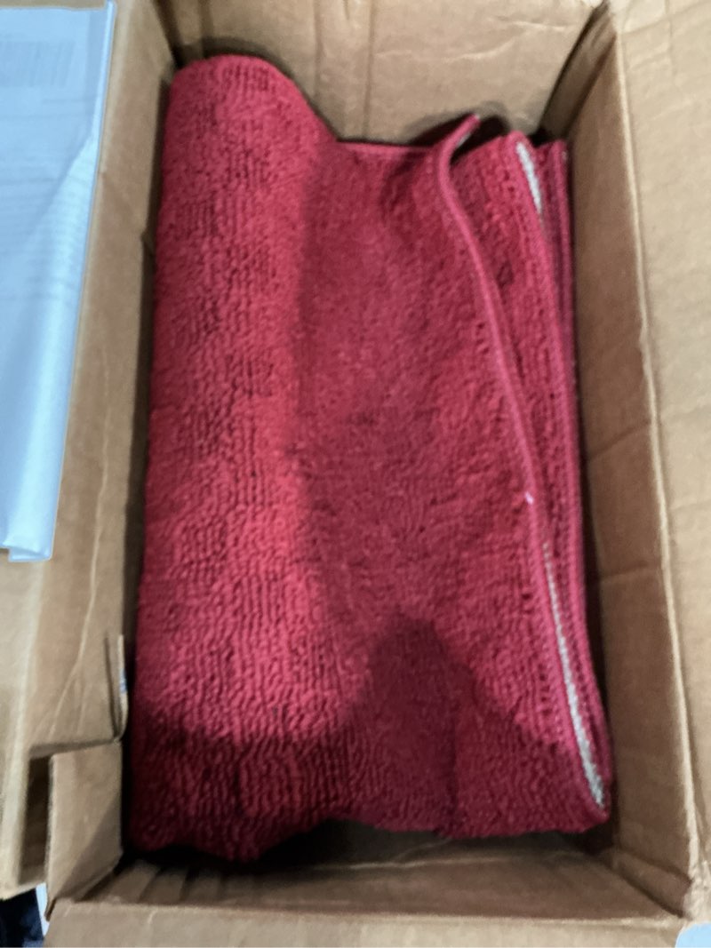 Condition photo showing Good Condition for garland rug town square rug, 2-feet by 5-feet, chili red chili pepper red 2' x 5' (rectangular)