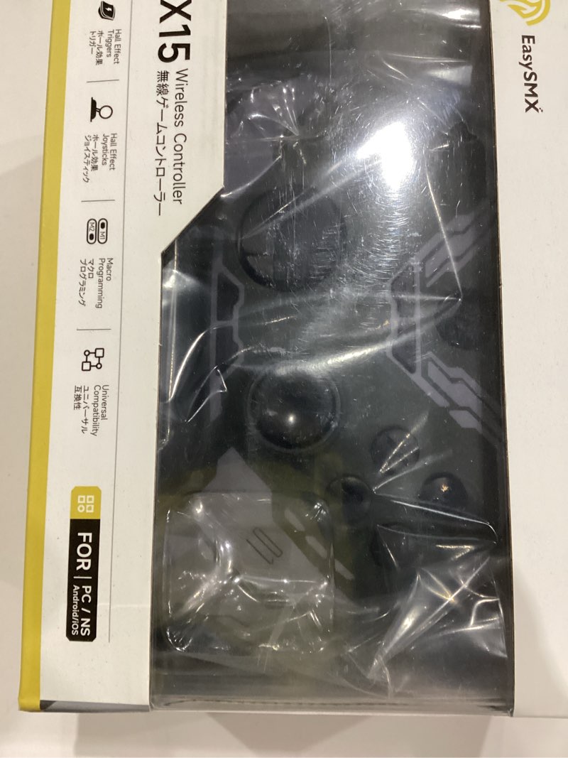 Condition photo showing New/Like New for EasySMX X15 PC Controller - Enhanced Wireless Bluetooth Controller with Hall Joysticks/Hall Triggers/RGB Lighting - No Stick Drift, No Dead Zone - Work for Windows PC, Android, Steam and Switch black