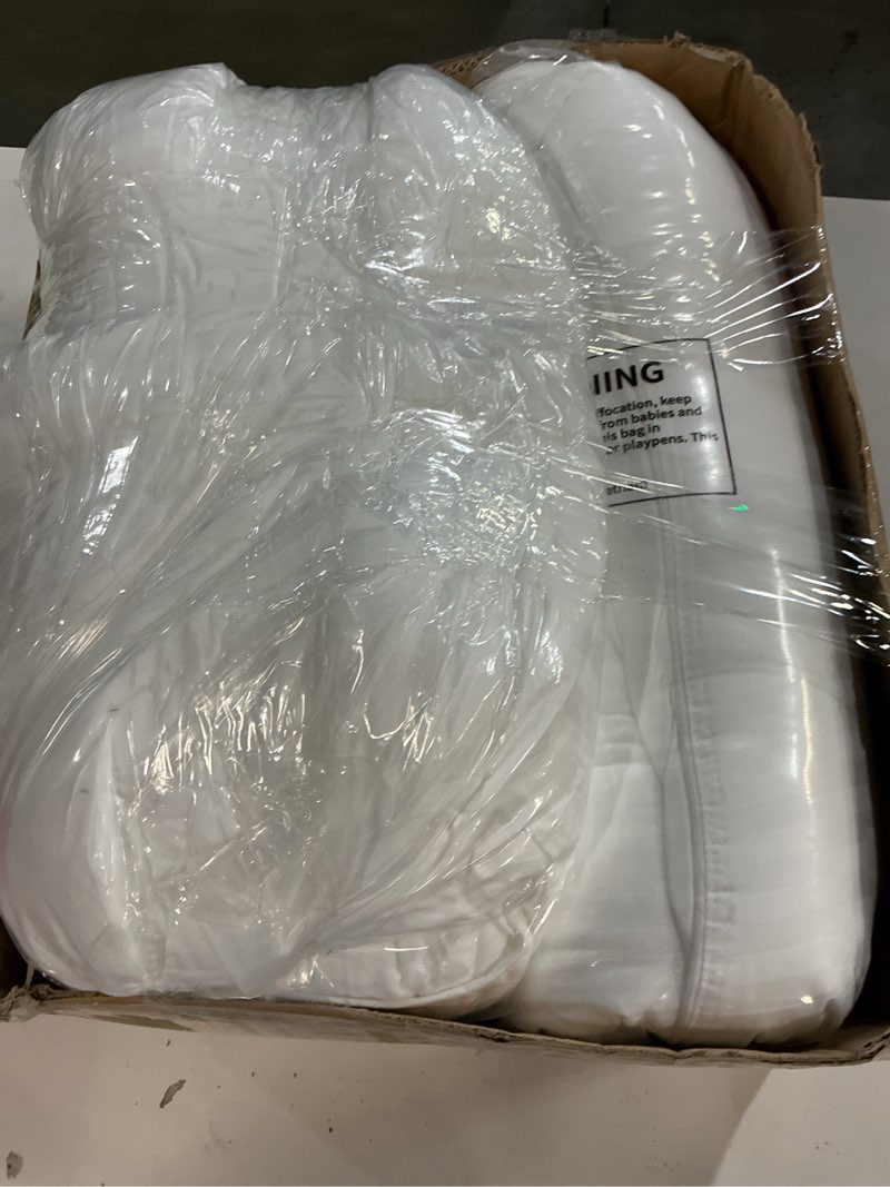 Condition photo showing Good Condition for beckham hotel collection bed pillows king size set of 2 - down alternative pillow for back, stomach or side sleepers king white