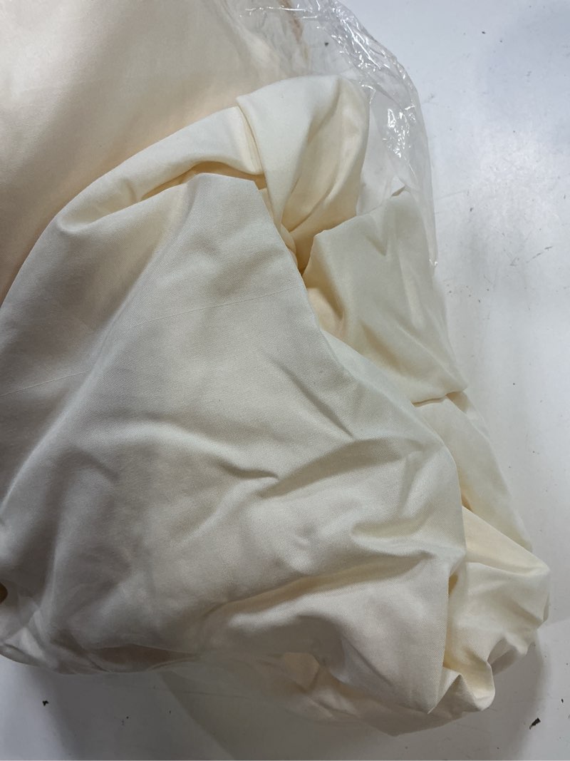 Condition photo showing As Is for full size 4 piece sheet set - comfy breathable & cooling sheets - hotel luxury bed sheets for women & men - deep pockets, easy-fit, extra soft & wrinkle free sheets - off white oeko-tex bed sheet set 10 - off white full