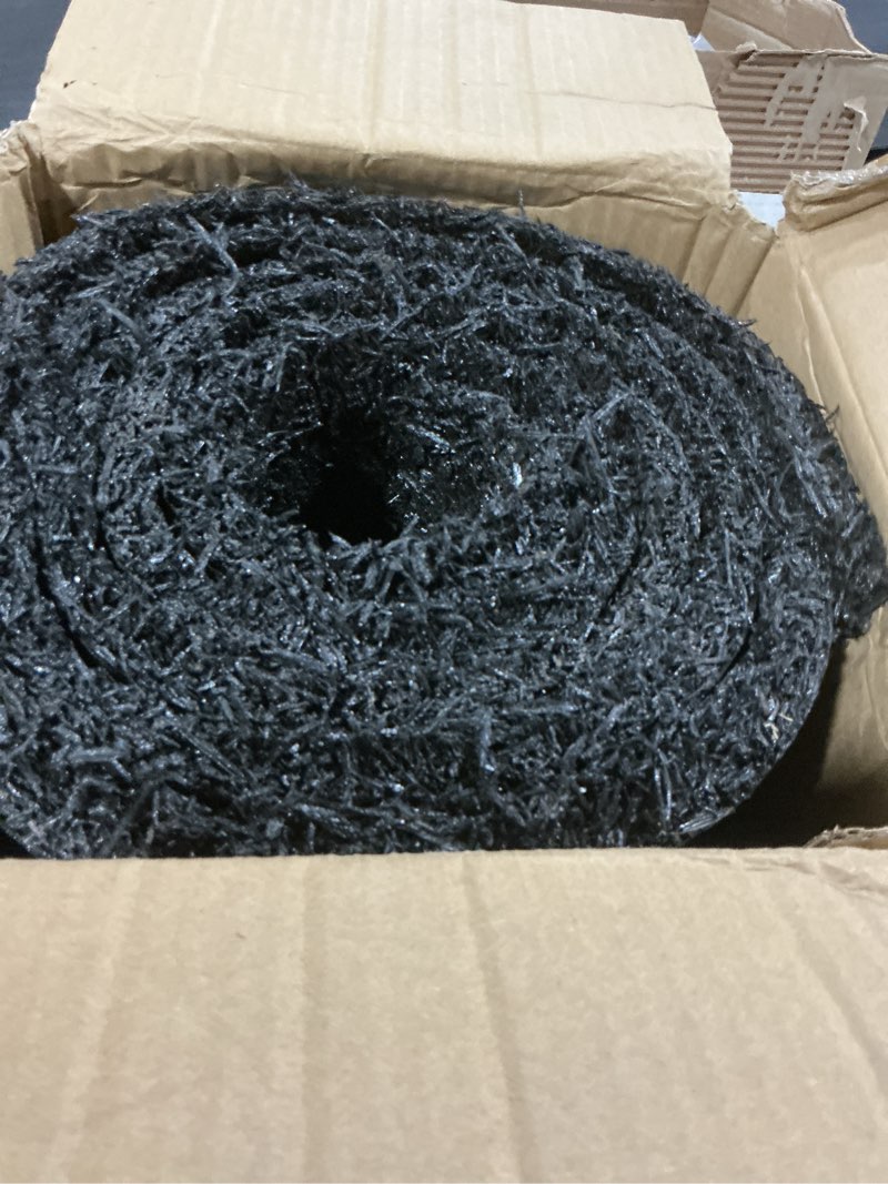 Condition photo showing As Is for vevor rubber mulch mat roll, 2 rolls 120 x 4.5 in, recycled rubber permanent mulch edging border, na