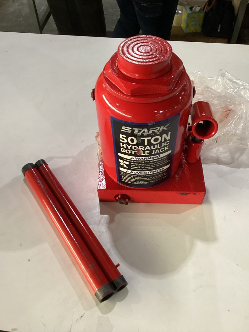 Condition photo showing As Is for 50 ton bottle jack *missing a pole* 