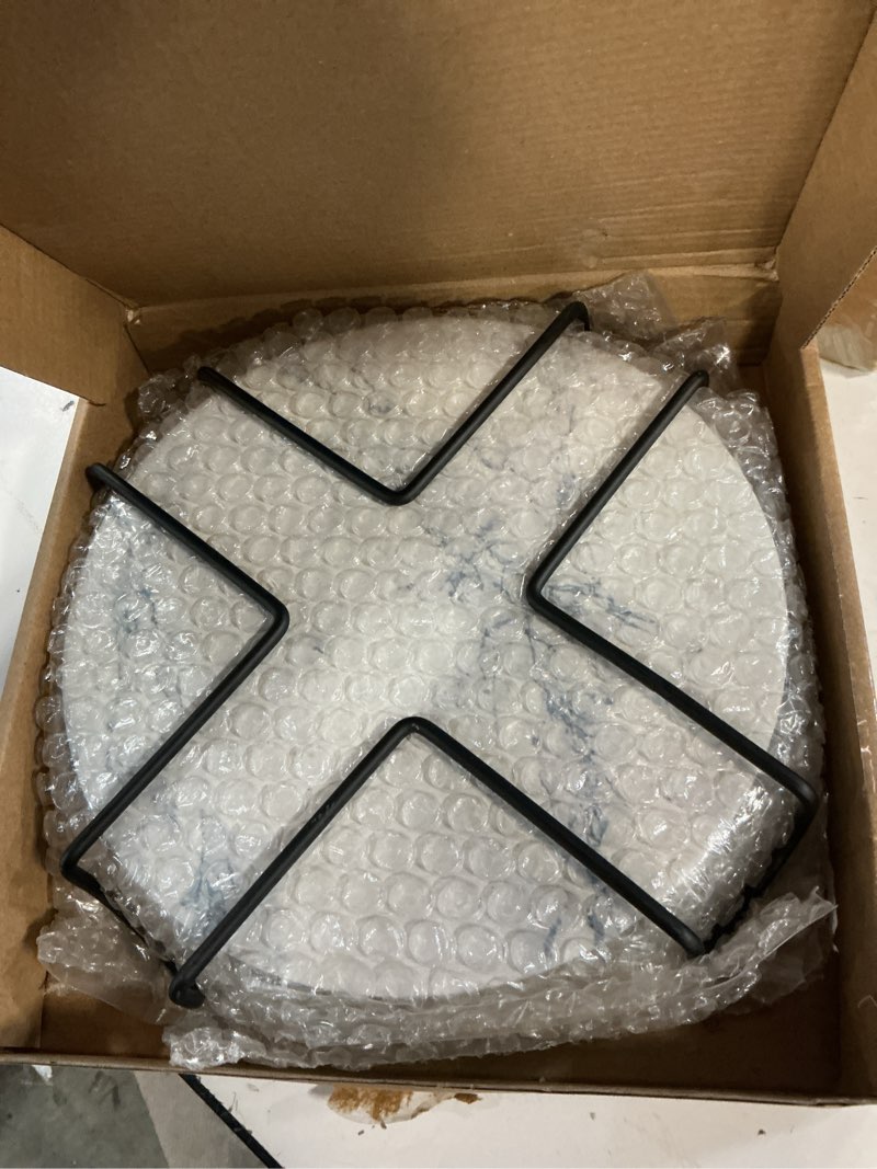 Condition photo showing Good Condition for 8 Inch Trivets for Hot Dishes, Pots and Pans, Marble Style Ceramic Trivet with Holder, Heat Resistant Hot Plate Mats for Countertops, Table, Home Essentials, Farmhouse Decor, Set of 3 Blue