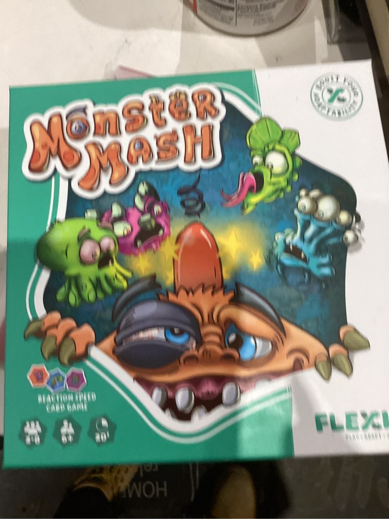 Condition photo showing New/Like New for Monster Mash - Perception Card Game by FlexiQ, Brain Teasers for Kids 6+, Board Games for Family Night Modern