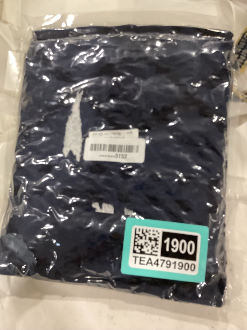 Condition photo showing New/Like New for siiluminisoy extra long navy blue boho shower curtain woven fabric farmhouse 96 inch curtain, 72 x tufted chevron textured striped modern minimalist cloth set with hooks for bathroom navy blue 72"w x 96"l (pack of 1)
