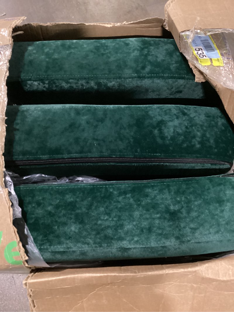 Condition photo showing As Is for (possibly used)h.versailtex velvet stretch couch cushion cover plush cushion slipcover for sofa cushion furniture protector seat cushion sofa cover (3 piece sofa cushion covers, vintage green) 3 cushion sofa green