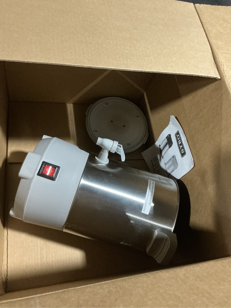 Condition photo showing As Is for SYBO Commercial Grade Stainless Steel Percolate Coffee Maker Hot Water Urn for Catering, 30-Cup, 4.5L, Grey 4.5L Grey