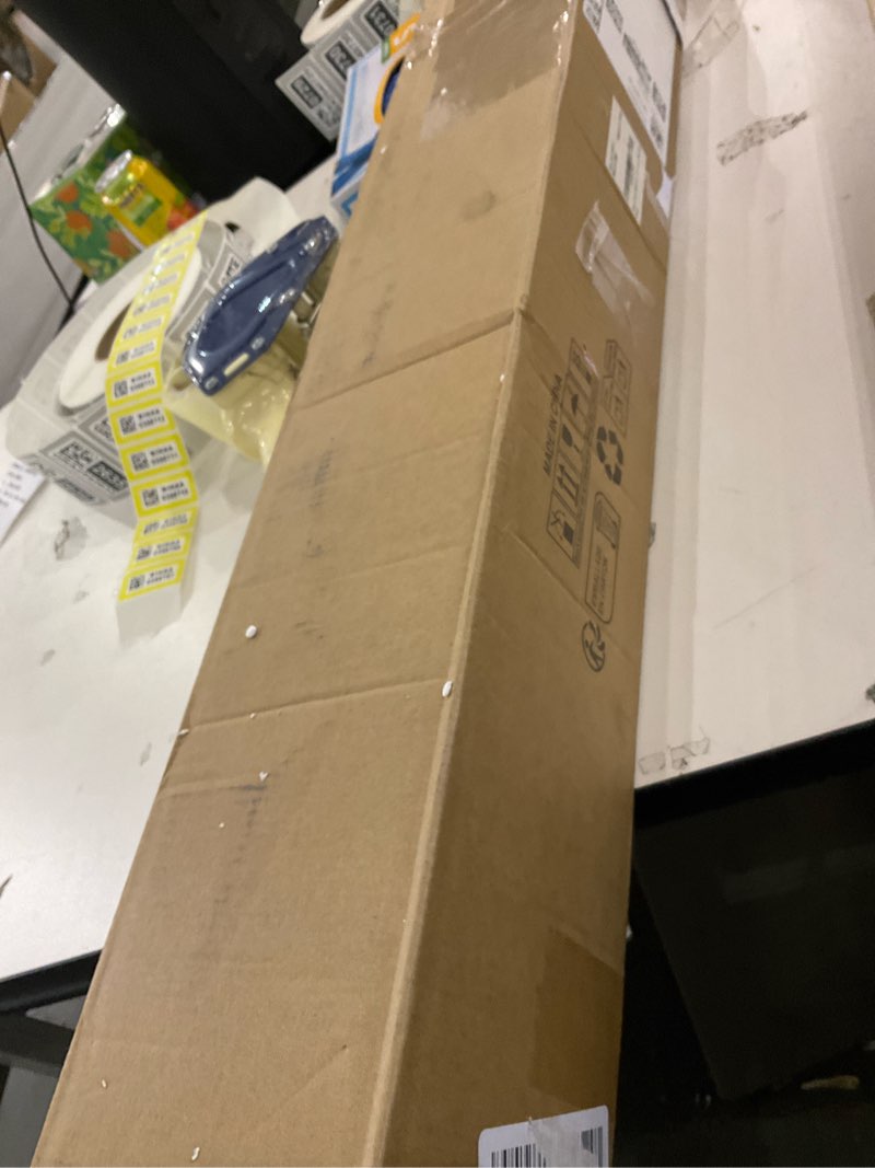 Condition photo showing New/Like New for Room Divider 6FT Folding Privacy Screens with Lockable Wheels, 4 Panel Room Partition for Room Separator, 88" W Freestanding Portable Fabric Wall Dividers for Home Dorm Studio Office, Black