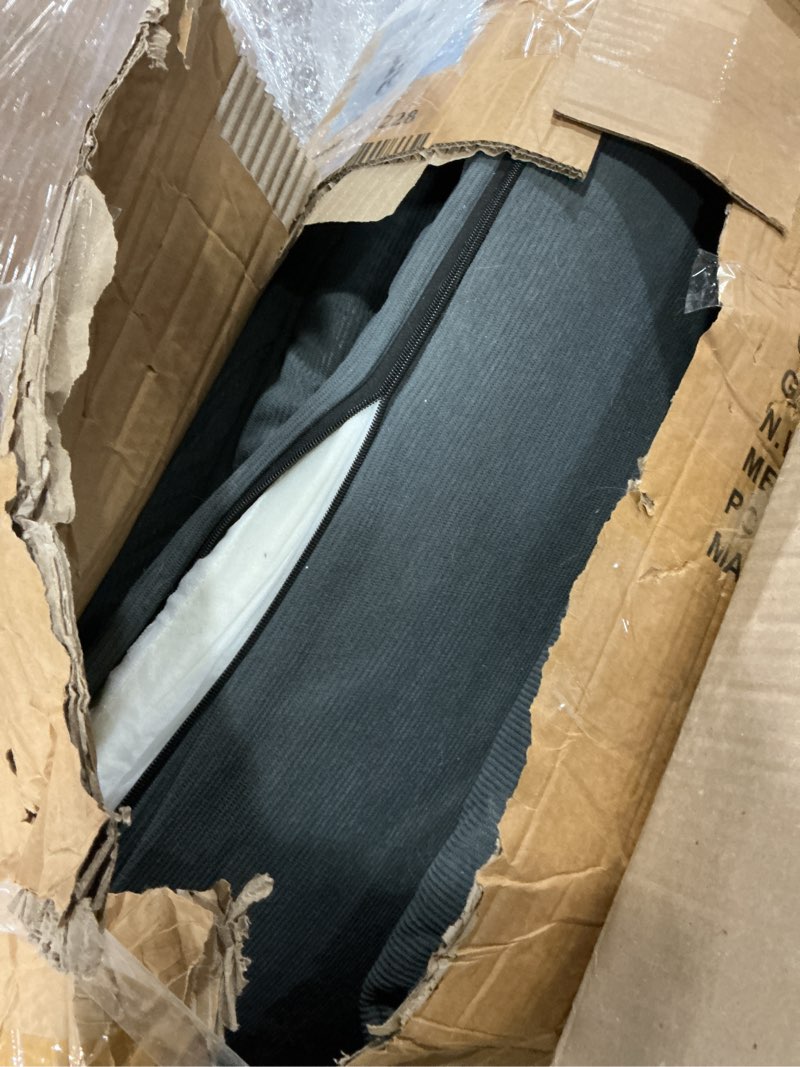 Condition photo showing As Is for KEIKI Human Dog Bed for Adults, Giant Dog Bed with Adjustable Recliner Function, Foldable Nest Sofa with Pillows for Bedroom or Living Room, Gray 71" D x 37" W x 11" H Light Gray