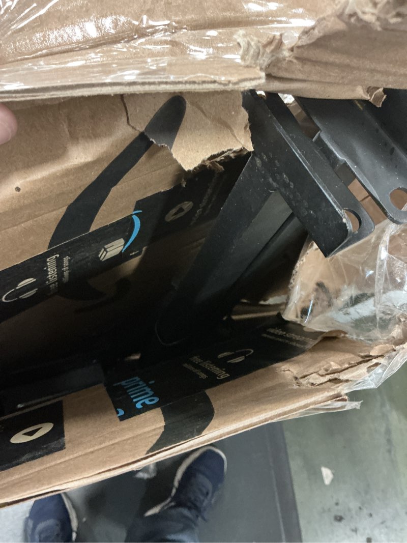 Condition photo showing As Is for Kayak Storage Rack, Heavy-Duty Metal Kayak Storage Rack Adjustable Freestanding Kayak Stand, Canoe a (missing parts)