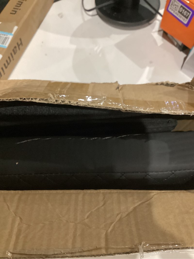 Condition photo showing As Is for Autorder Car Seat Organizer with 2 Cup Holders - Foldable Universal Rear Bench Seat Console, 21 Qt Large Seat Organizer and Storage, Car Seat Back Storage Box (Black) Upgrade Version