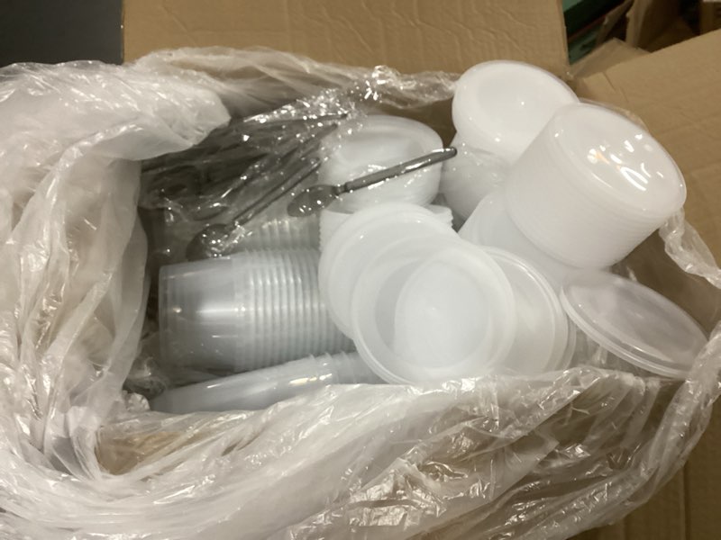 Condition photo showing Good Condition for tashibox 24 sets plastic deli food containers with lids, 8 oz 16oz 32oz, 8 sets each, airtight food storage containers, freezer/dishwasher/microwave safe, soup containers for takeout food storage 8oz-8sets+16oz-8sets+32oz-8sets