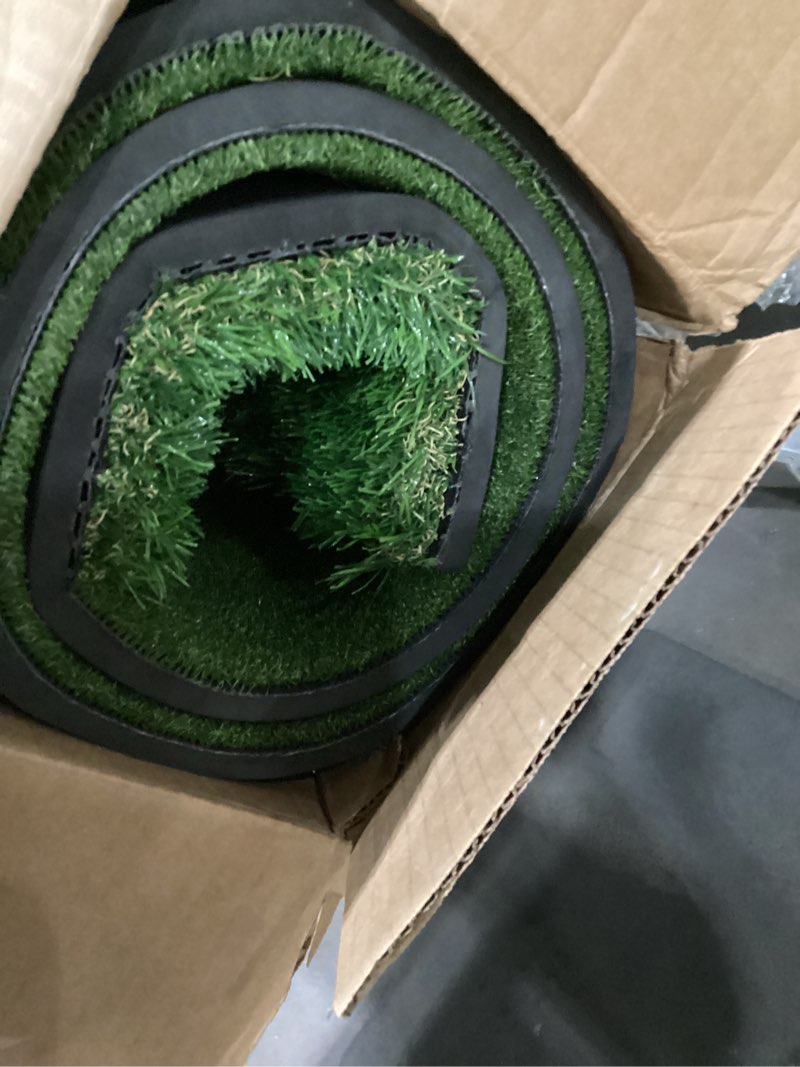 golf mat with dual turf | golf hitting mat with standing guide-line & swing path line, 5x4ft thicken