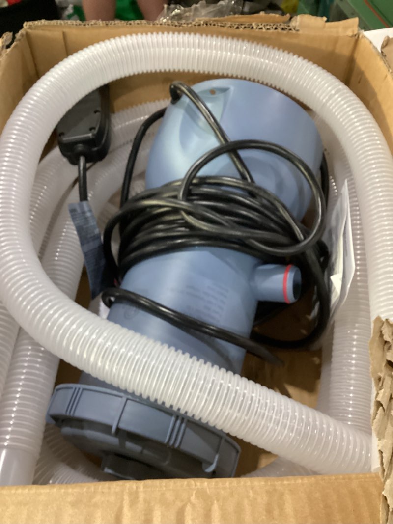 Condition photo showing As Is for kimfilter pro series 1000 gph above ground pool filter pump, powerful pool cartridge filter pump, water circulation and filtration system -improved water clean & clarity, pools pumps above ground-gray