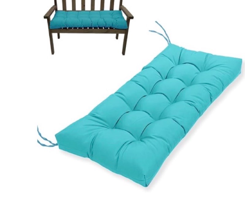 mtmr - outdoor bench seat cushion for patio swing chair furniture, waterproof | waterproof cover, pp cotton, non-fading, thick patio bench seat pad for outdoor wicker furniture, swing chair cushion, 44x19x4