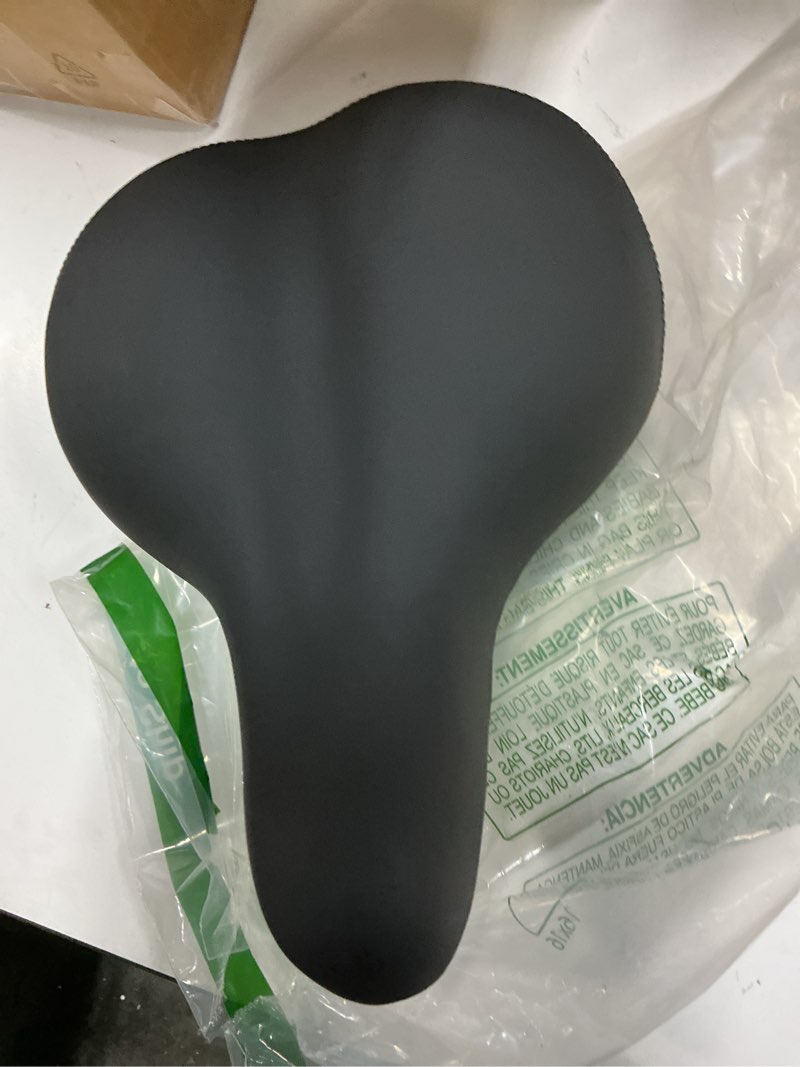 Condition photo showing Good Condition for xmifer oversized bike seat, comfortable bike seat - universal replacement bicycle saddle - waterproof leather bicycle seat with extra padded memory foam - bicycle seat for men/women black