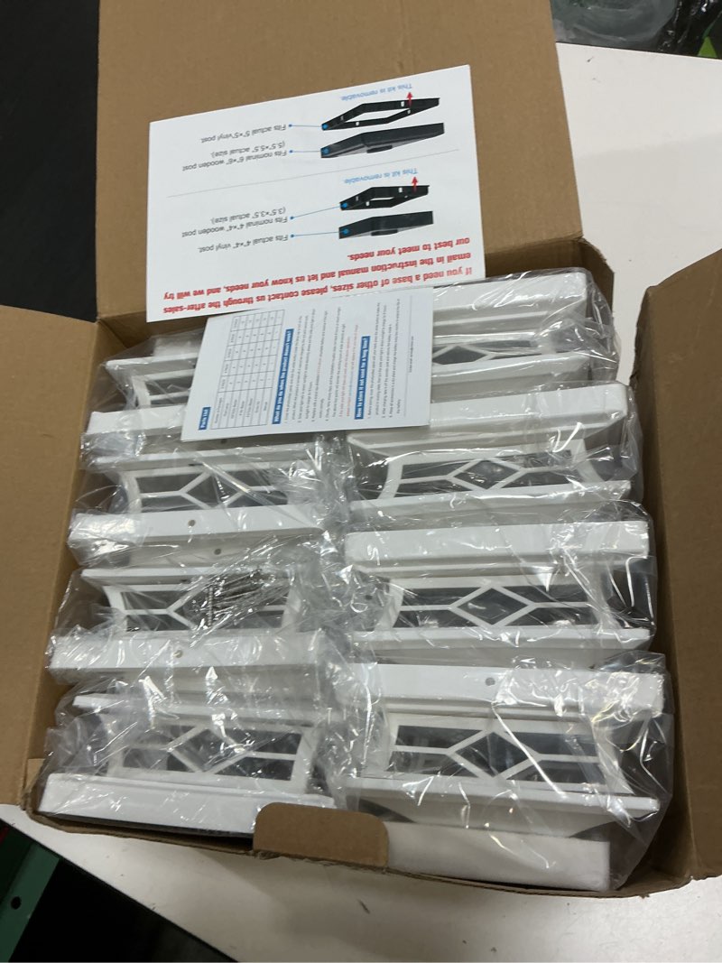 Condition photo showing New/Like New for volisun solar post cap light outdoor waterproof: rgb color changing - solar fence cap flashing lights 8pack white for 4x4 5x5 6x6 wooden vinyl post white 8 pack