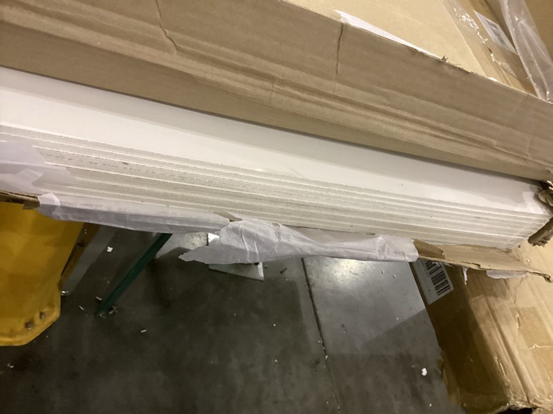 Condition photo showing Good Condition for 2ft x 4ft Drop Ceiling Tiles?Smooth White PVC Ceiling Panel 24 x 48in. Waterproof, Washable and Fire-Rated - Reusable - High-Grade PVC to Prevent Breakage-Package of 10 Tiles White 2ftx4ft