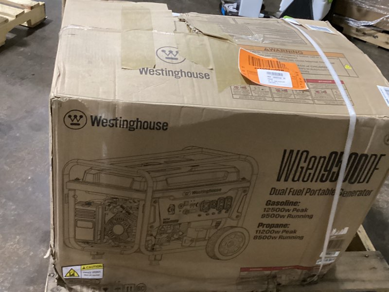 Condition photo showing As Is for Westinghouse 12500 Watt Dual Fuel Home Backup Portable Generator, Remote Electric Start, Transfer Switch Ready, Gas and Propane Powered 12500 Watts - Dual Fuel